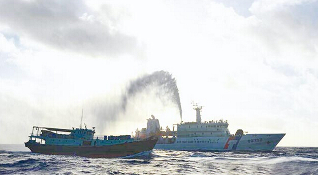 海巡东沙护渔 驱离港澳、越南船