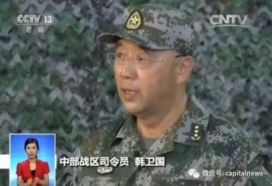 韩卫国上将接任陆军司令员 刚刚指挥朱日和阅兵