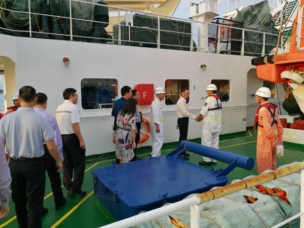 南海救助局领导到 “南海救117”轮检查指导