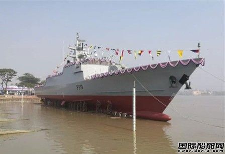 武船集团两艘孟加拉海军大型反潜巡逻艇交付