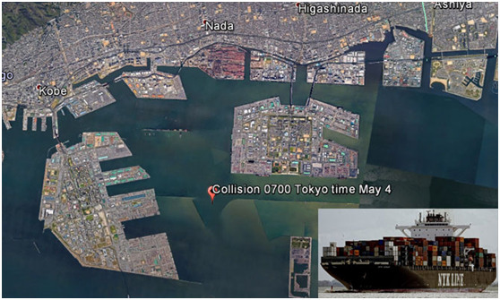 突发！两艘大型集装箱船在日本海域相撞，部分货箱发生严重火灾