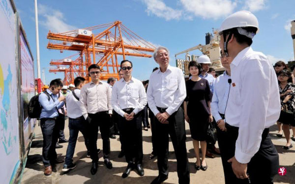 参访钦州港,新加坡副总理张志贤推动南向通道建设!