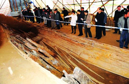菏泽出土600年前大型古沉船（组图）