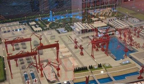 美公开中国造航母船厂内部照片（图）
