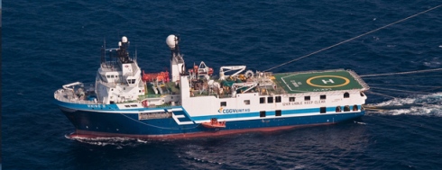 越维京2号法国船 挂挪威旗为加拿大勘探石油