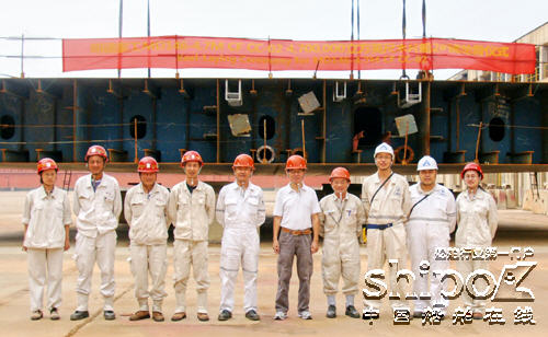 明德重工4,700,000立方英尺木片船MD146铺设龙骨