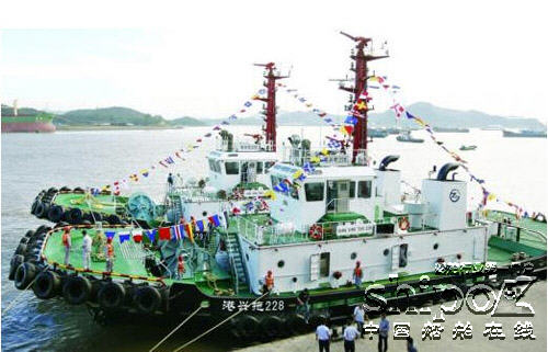 舟山港海通轮驳2艘6800马力拖轮投入运营