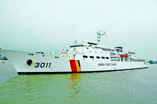 韩国海警厅首艘训练舰访华 实现中国海监首次互访