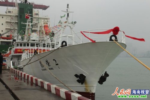 中国首艘远洋渔船今日起赴南海探捕渔业资源