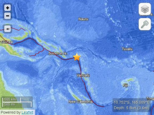 圣克鲁斯群岛发生8级地震海啸已经生成（图）