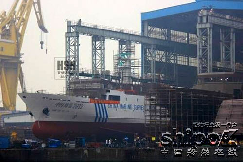 黄埔造船1000吨级海监船“中国海监2032”下水