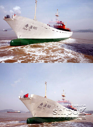 东红船业两艘“44.9米北太鱿鱼钓船”建成下水