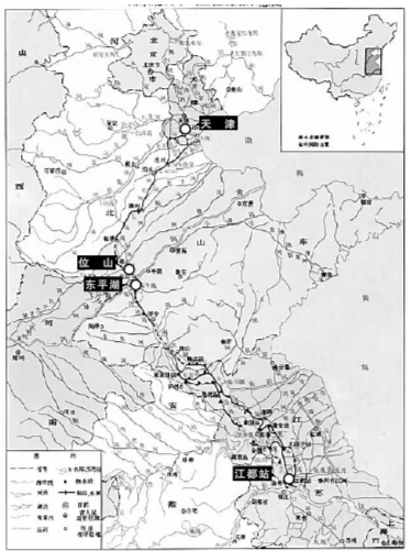 南水北调东线工程规划示意图 资料图片