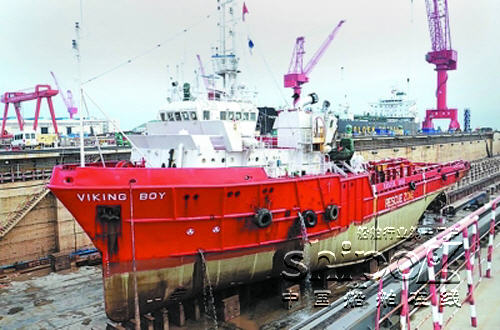 舟山亚泰承修首艘海洋工程船