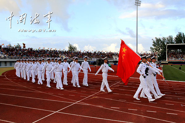 海军哈尔滨舰参加塞舌尔国庆日活动:掀起“中国风”（组图）