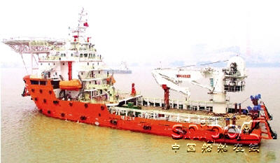 东南造船厂85米海底供应船试航
