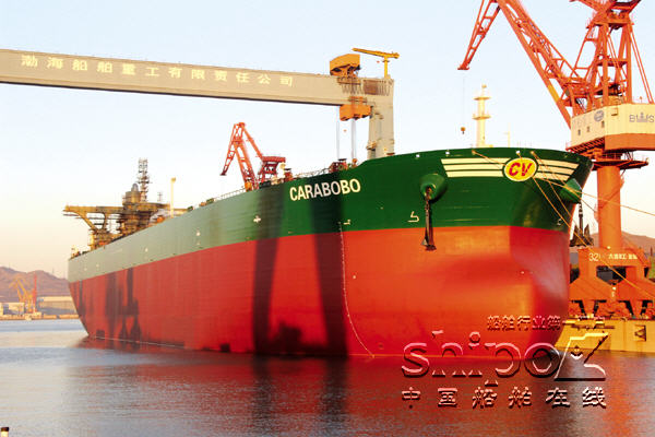 渤船32万吨VLCC 5号船提前实现下水节点