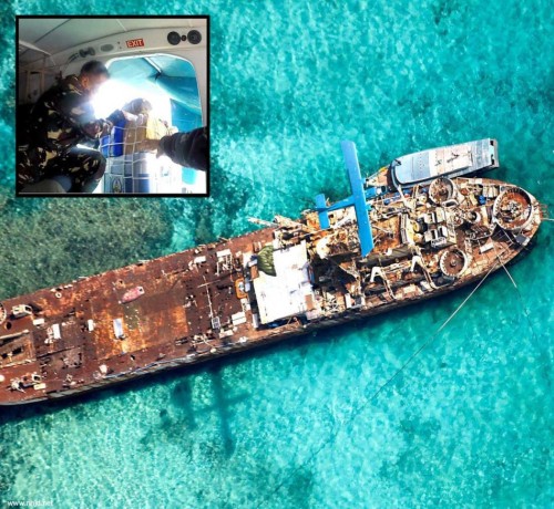 菲声称中国无人机多次在仁爱礁菲舰上空盘旋
