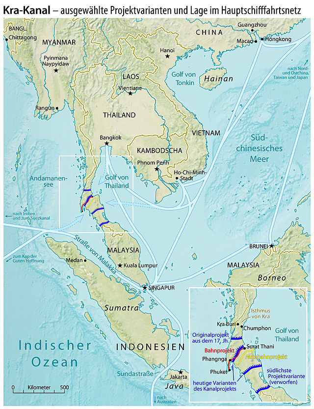 Thailand plans to launch the Isthmus of Kra Canal