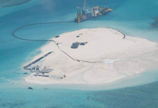 菲媒：中国赤瓜礁建设进入绿化阶段 看来更像岛