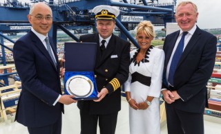 Maersk’s Behemoth Named at Felixstowe