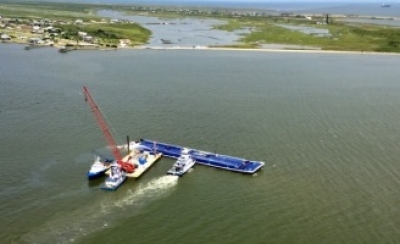 Fire erupts in four barge collision in Houston