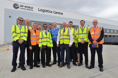 UK shipping minister attends DP World London Gateway Logistics Centre opening