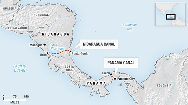 美国政府对中国开凿尼加拉瓜运河项目保持沉默