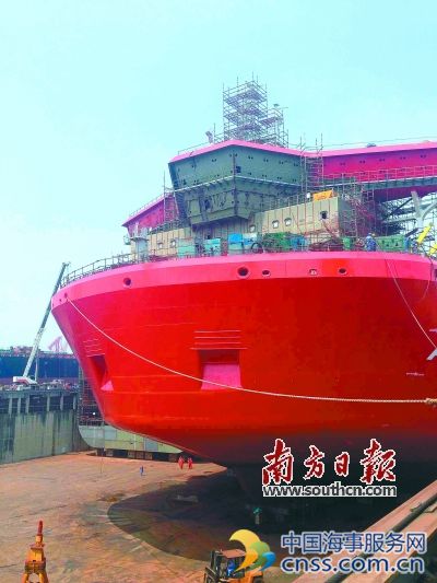 广州造极地船出坞
