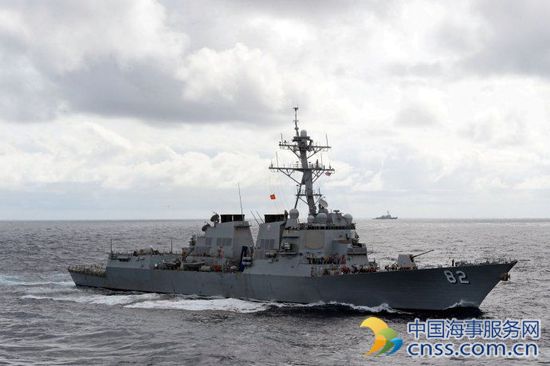 美军一艘宙斯盾舰已进入中国南海人工岛12海里内