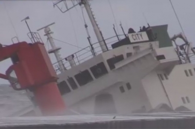 Russian general cargo ship runs aground and sinks off Japan