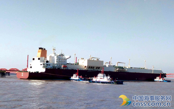 洋口港迎来世界最大LNG运输船