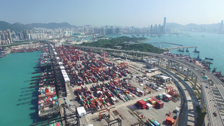 环球经济衰退致香港港口吞吐量大幅下滑