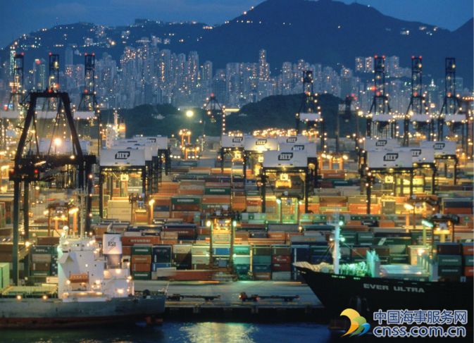 香港3月港口货柜量跌8%至152.4万箱