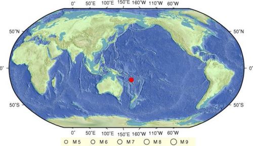 瓦努阿图群岛发生7.0级地震 震源深度30千米