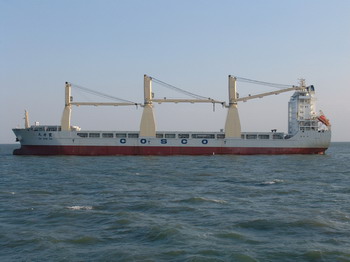 东泽船厂交付一艘39000吨重吊船