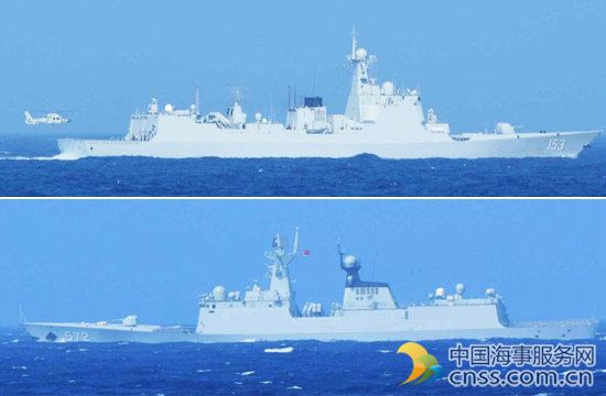 中国赴环太军演舰队遭日本跟拍 军机升空