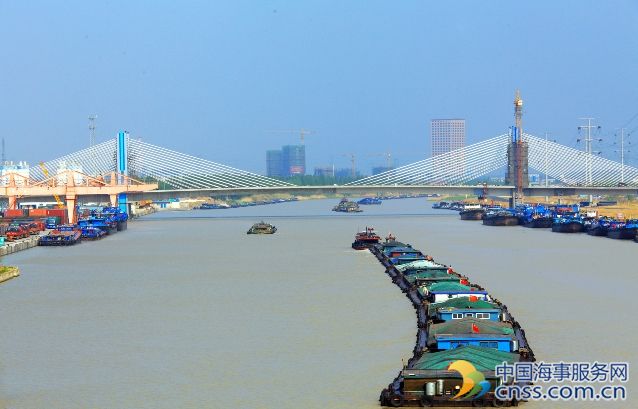 苏北运河上半年货运量高达到1.5亿吨