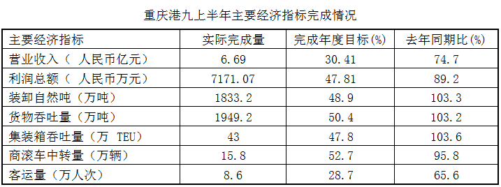 重庆港九 净利润