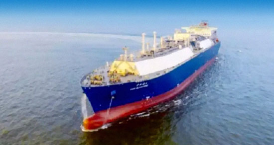 中国船级社检验的国内最大LNG船命名