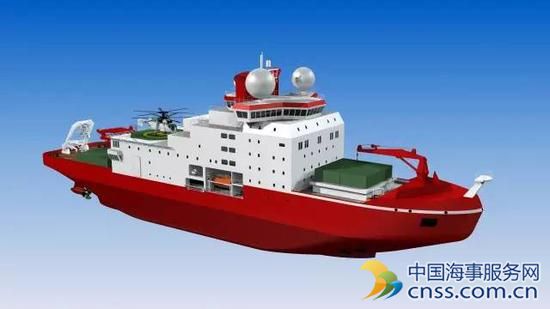 中国新一代万吨级破冰船今日在江南造船厂开工