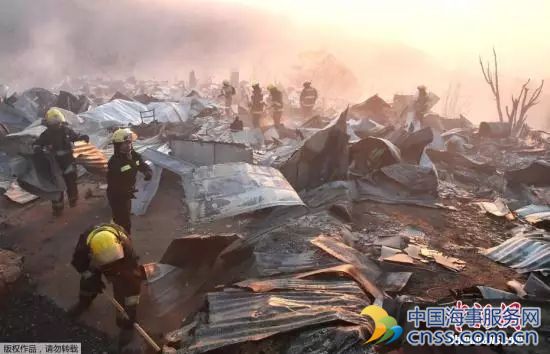 智利港口城市遭野火侵袭上百座房屋被毁 至少19人伤