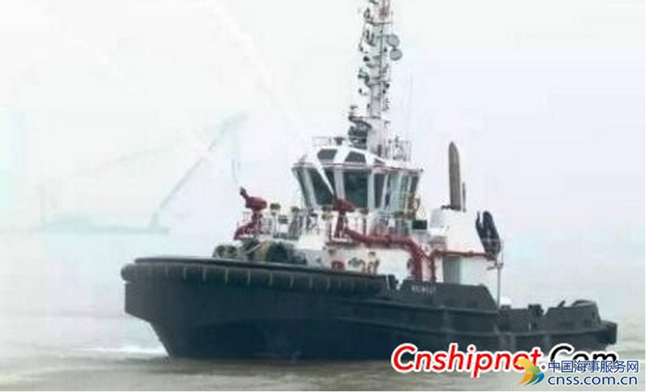 三林船厂大马力拖轮“KNK DISHA”轮顺利交付