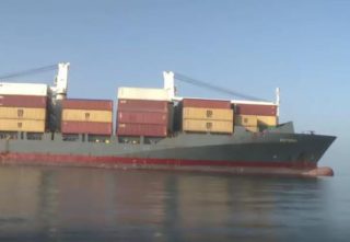 Ruptured Containership Towed to Danish Repair Yard