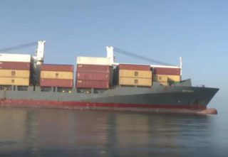Ruptured Containership Towed to Danish Repair Yard