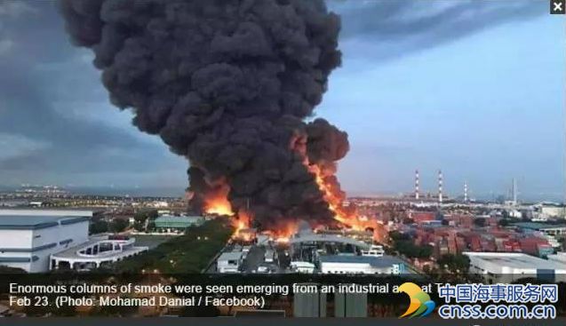 新加坡一集装箱堆场/油轮码头附近工厂发生爆炸