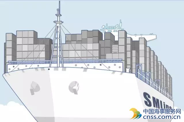 森罗商船（SM Line）第一服务航线部署韩进5艘集装箱船