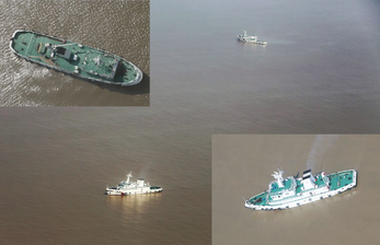上海洋山港水域开展海空立体巡航