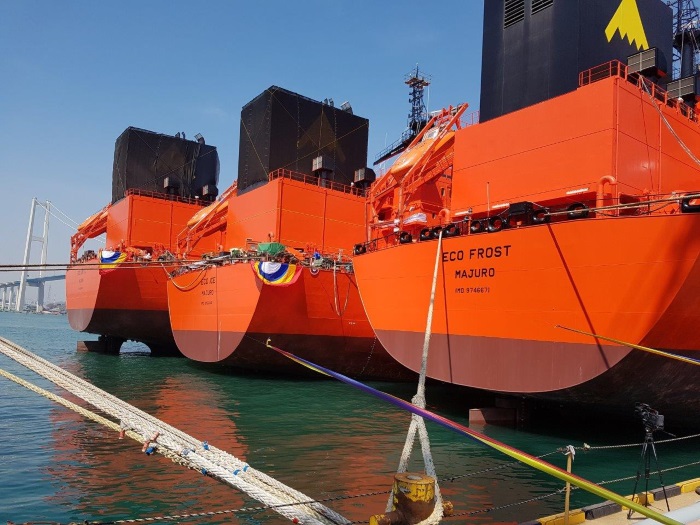 StealthGas: Hyundai triple naming ceremony of Ammonia/VCM Carriers