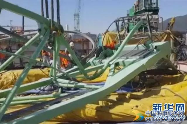 伤亡28人，韩国三星重工一造船厂起重机倒塌砸5亿美元平台